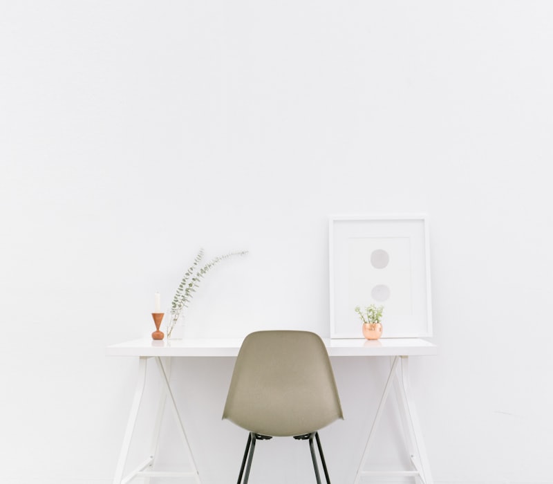 Office desk with a task chair